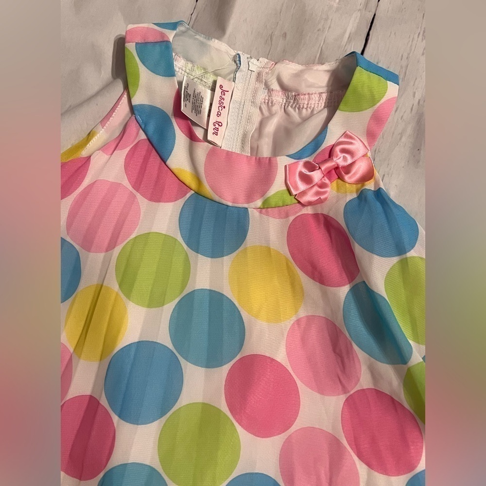 Jessica Ann Dress size 6X polka dots perfect for Easter or Spring